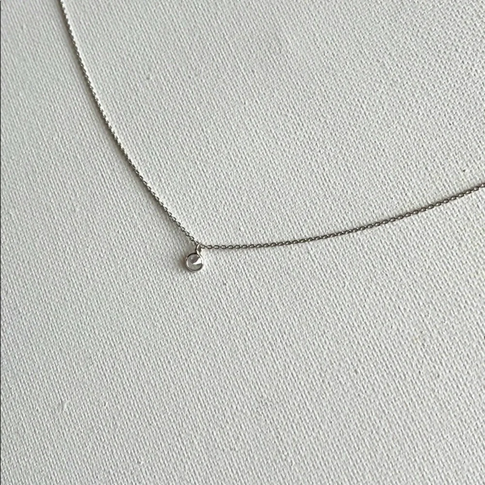 Dainty Sterling Forever Silver & Cubic Zirconia Necklace - Picture 3 of 9
